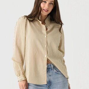 Striped Button-Up Blouse